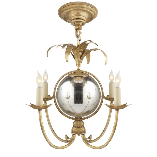 Gramercy Four Light Chandelier in Gilded Iron