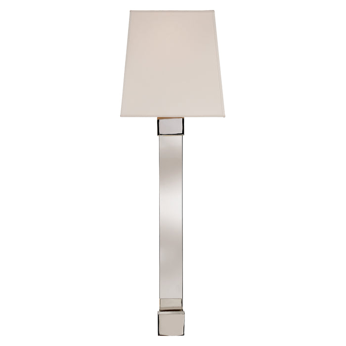 Edgar One Light Wall Sconce in Crystal with Polished Nickel