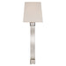 Edgar One Light Wall Sconce in Crystal with Polished Nickel