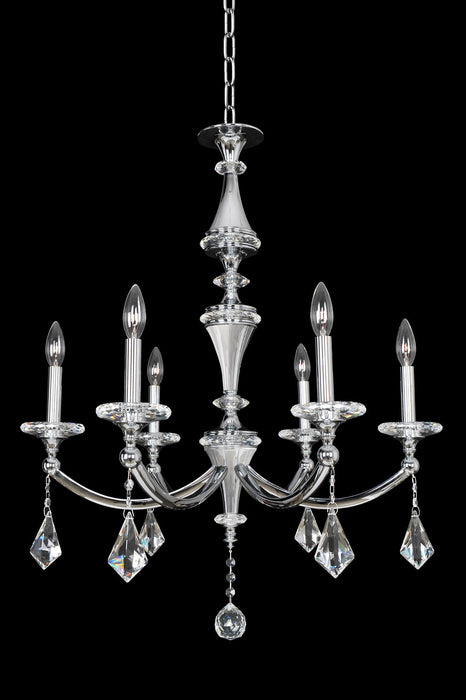 012171-010-FR001- Modern Classic Floridia 6-Light Chandelier in Chrome by Allegri