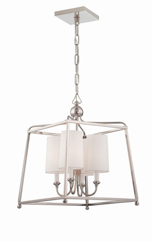 2245-PN- Sylvan 4-Light Chandelier in Polished Nickel by Crystorama