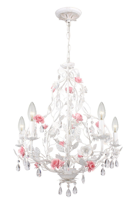 4856-WW- Lola 5-Light Chandelier in Wet White by Crystorama