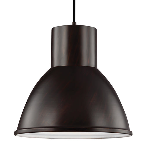 Division Street One Light Pendant in Bronze