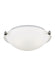 Clip Ceiling Flush Mount Two Light Flush Mount in Brushed Nickel