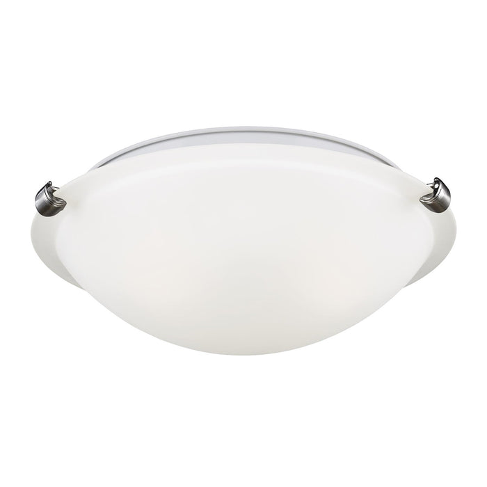 Clip Ceiling Flush Mount Two Light Flush Mount in Brushed Nickel