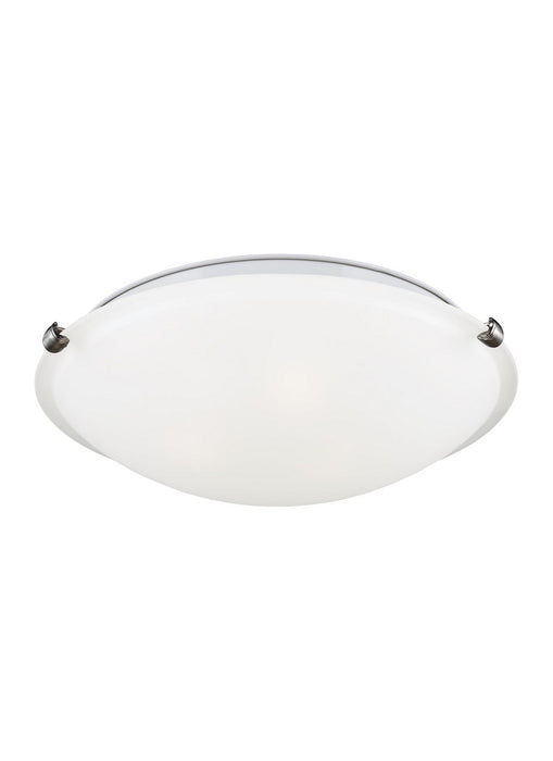 Clip Ceiling Flush Mount Three Light Flush Mount in Brushed Nickel