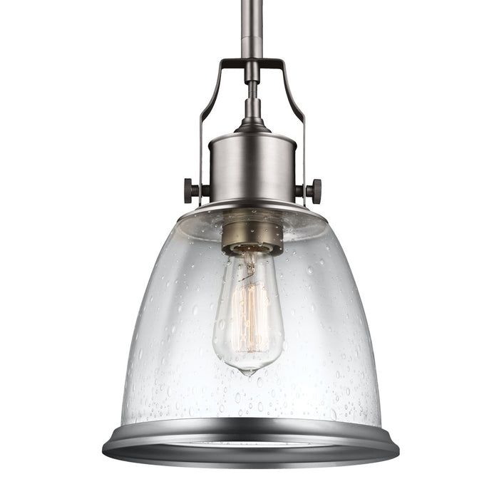 Hobson One Light Pendant in Satin Nickel