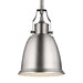 Hobson One Light Pendant in Satin Nickel