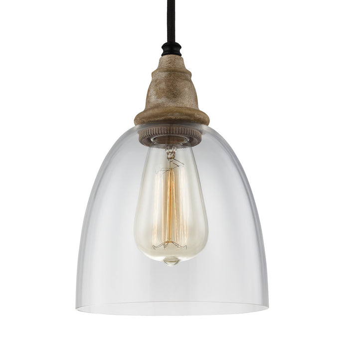 Matrimonio One Light Pendant in Driftwood / Dark Weathered Zinc