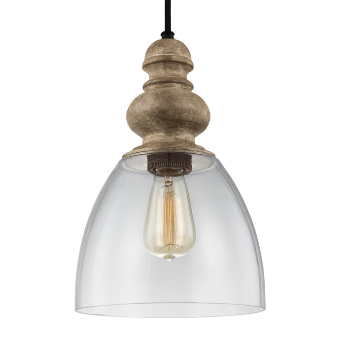 Matrimonio One Light Pendant in Driftwood / Dark Weathered Zinc