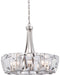 N6982-613- Castle Aurora 12-Light Chandelier in Polished Nickel with Clear Crystal by Metropolitan