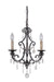 38923-MBK- Bentley 3-Light Chandelier in Matte Black by Craftmade