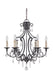 38926-MBK- Bentley 6-Light Chandelier in Matte Black by Craftmade