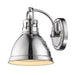 3602-BA1 CH-CH- Duncan 1-Light Bath Vanity in Chrome with Chrome Shade by Golden Lighting