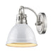 3602-BA1 PW-WH- Duncan 1-Light Bath Vanity in Pewter with White Shade by Golden Lighting