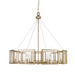 6068-8 WG- Marco 8-Light Chandelier in White Gold with Clear Glass by Golden Lighting