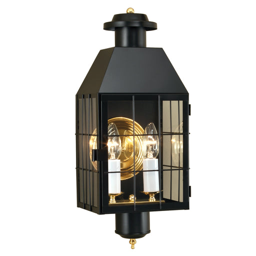 1093-BL-CL - American Heritage Wall Lantern in Black with Clear Glass by Norwell Lighting