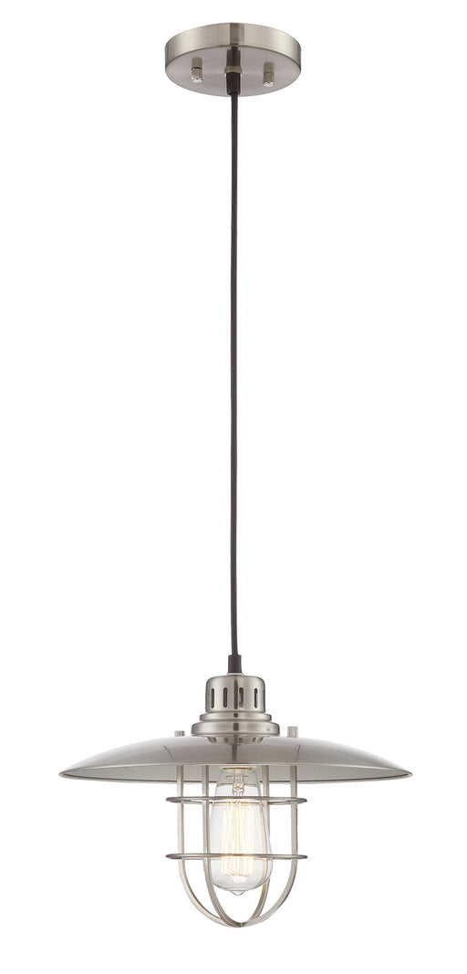 LS-18456PS- Lanterna II Pendant in Polished Steel Metal Lantern by Lite Source