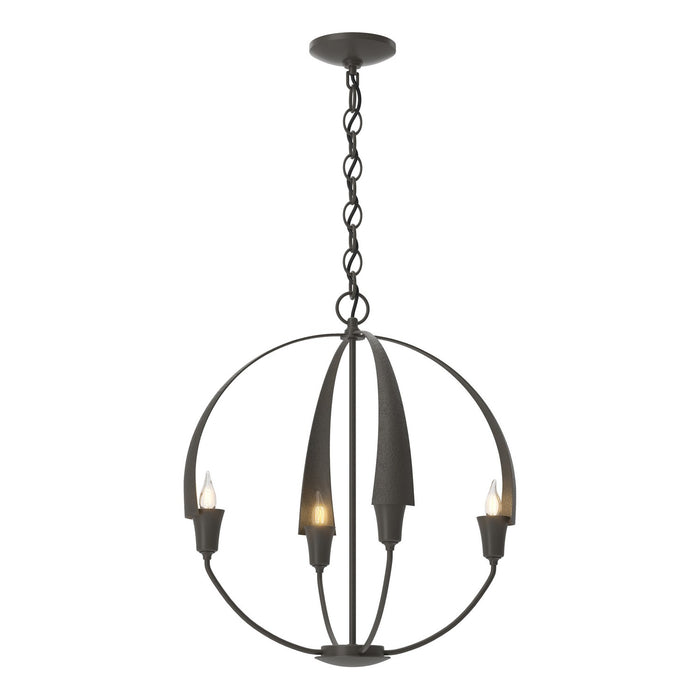 Cirque Small Chandelier in Dark Smoke - 104201-SKT-07 by Hubbardton Forge