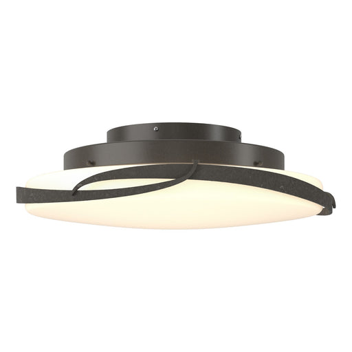 Flora LED Flush Mount in Dark Smoke - 126742-LED-07-GG0437 by Hubbardton Forge