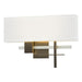 Cosmo Sconce in Dark Smoke with Vintage Platinum Accent - 206350-SKT-07-82-SF1606 by Hubbardton Forge