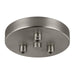 Multi-Port Canopies Three Light Multi-Port Canopy with Swag Hooks in Satin Nickel