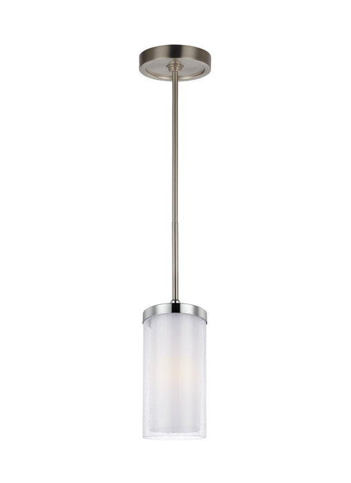 Jonah One Light Pendant in Satin Nickel / Chrome