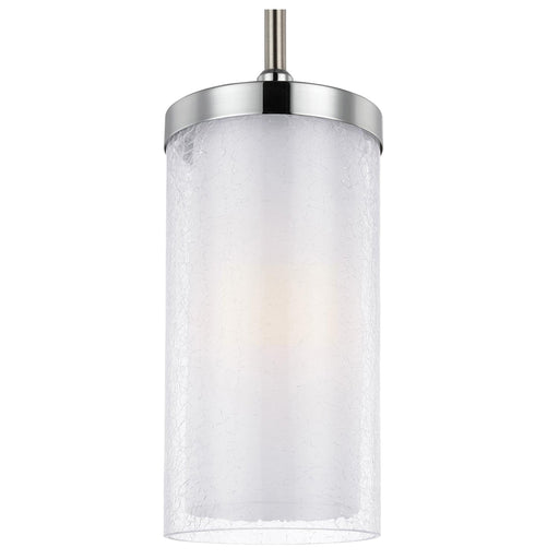 Jonah One Light Pendant in Satin Nickel / Chrome