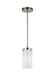 Jonah One Light Pendant in Satin Nickel / Chrome