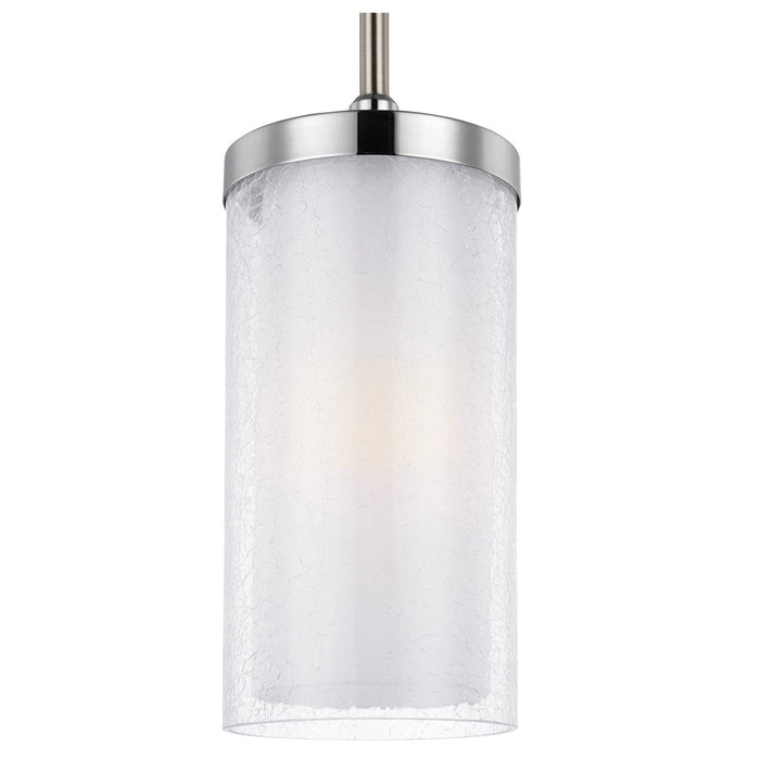 Jonah One Light Pendant in Satin Nickel / Chrome