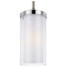 Jonah One Light Pendant in Satin Nickel / Chrome