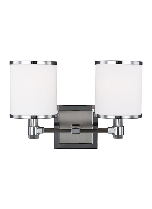 Prospect Park Two Light Vanity in Satin Nickel / Chrome