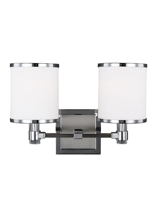 Prospect Park Two Light Vanity in Satin Nickel / Chrome