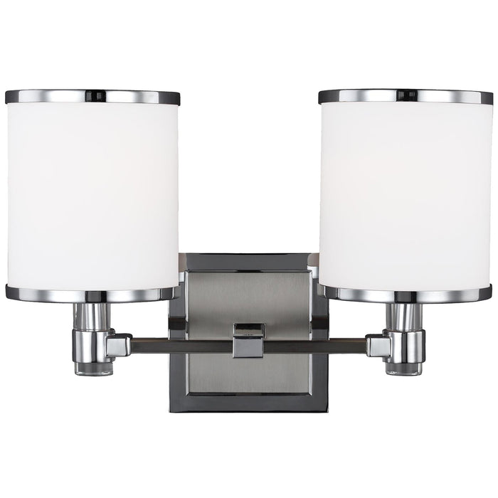 Prospect Park Two Light Vanity in Satin Nickel / Chrome