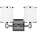 Prospect Park Two Light Vanity in Satin Nickel / Chrome