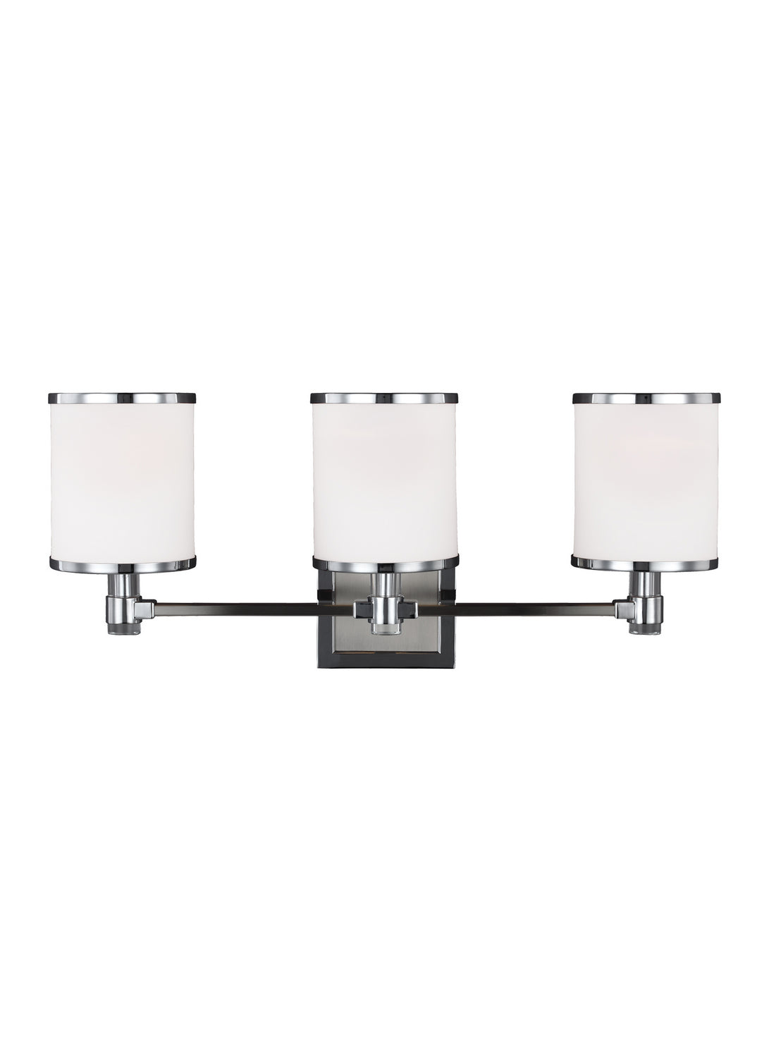 Prospect Park Three Light Vanity in Satin Nickel / Chrome