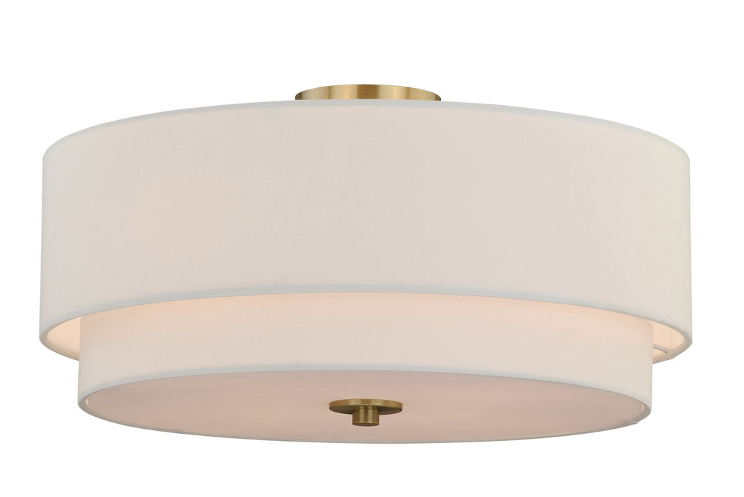 C0112- Burnaby 4-Light Semi-Flush Mount in Matte Brass by Vaxcel