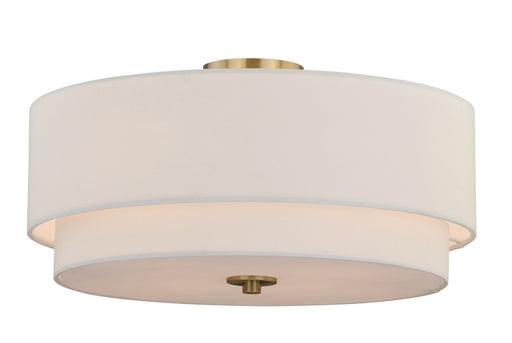 C0112- Burnaby 4-Light Semi-Flush Mount in Matte Brass by Vaxcel