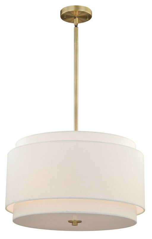 P0192- Burnaby 4-Light Pendant in Matte Brass by Vaxcel