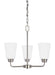 Kerrville Three Light Chandelier in Brushed Nickel