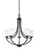 Hanford Five Light Chandelier in Bronze