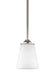 Hanford One Light Mini-Pendant in Brushed Nickel