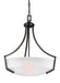 Hanford Three Light Pendant in Bronze