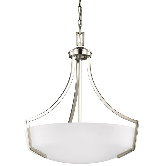 Hanford Three Light Pendant in Brushed Nickel