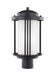 Crowell One Light Outdoor Post Lantern in Black