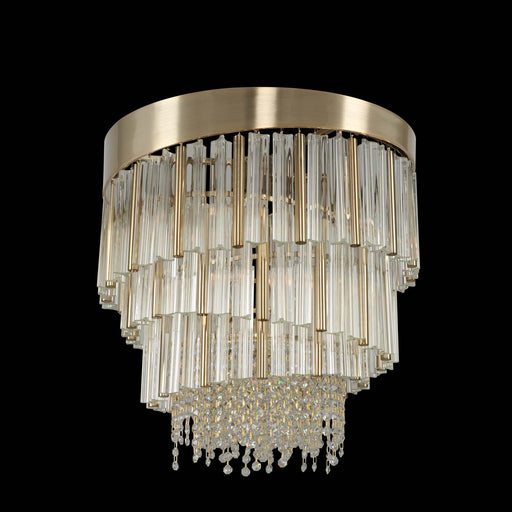 029850-038-FR001- Casual Luxury Espirali 20" Convertible Pendant/ Semi-Flush Mount in Brushed Champagne Gold by Allegri