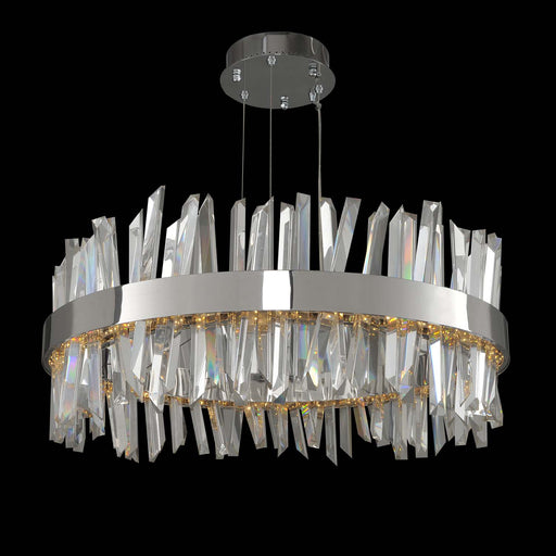 030255-010- Contemporary Glacier 32" Round LED Pendant in Chrome by Allegri