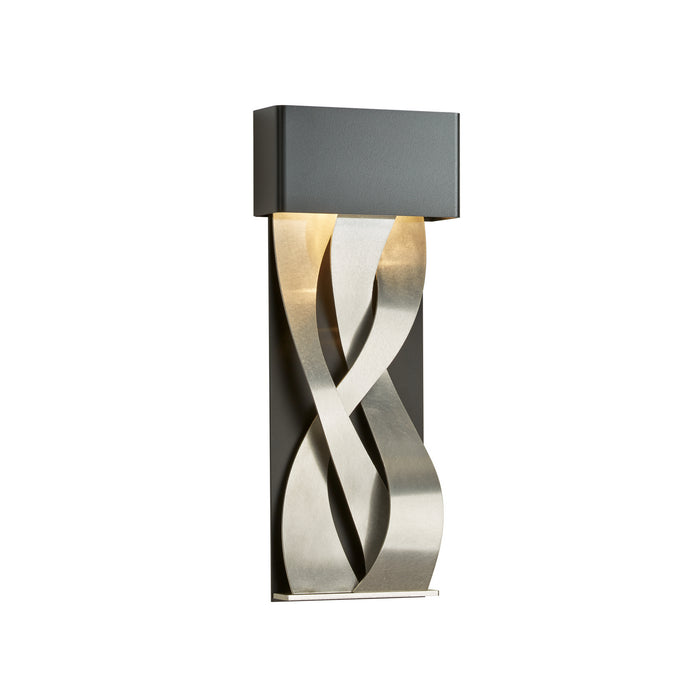 Tress Small LED Sconce in Black with Vintage Platinum Accent - 205435-LED-10-82 by Hubbardton Forge