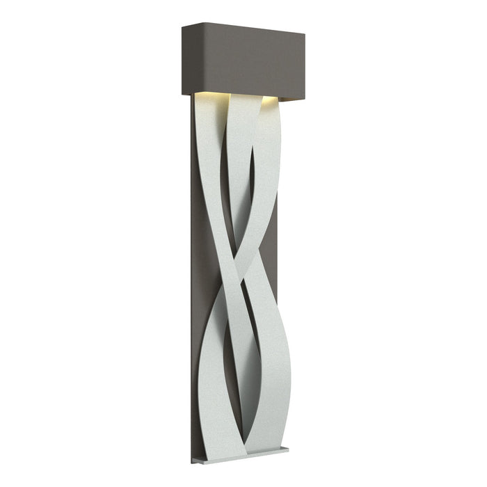 Tress Large LED Sconce in Dark Smoke with Vintage Platinum Accent - 205437-LED-07-82 by Hubbardton Forge