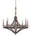 7049FG- Farmhouse Coronado 8-Light Round Chandelier in Florence Gold by Kalco